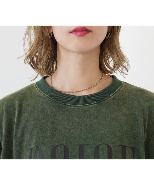reca(レカ)の「パウダー加工ロゴプリントBIGTシャツ(Tシャツ/カットソー・レディース・グリーン/アイボリー/ボルドー/チャコール・FREE)」の20枚目の写真