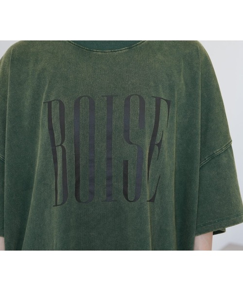 reca(レカ)の「パウダー加工ロゴプリントBIGTシャツ(Tシャツ/カットソー・レディース・グリーン/アイボリー/ボルドー/チャコール・FREE)」の21枚目の写真