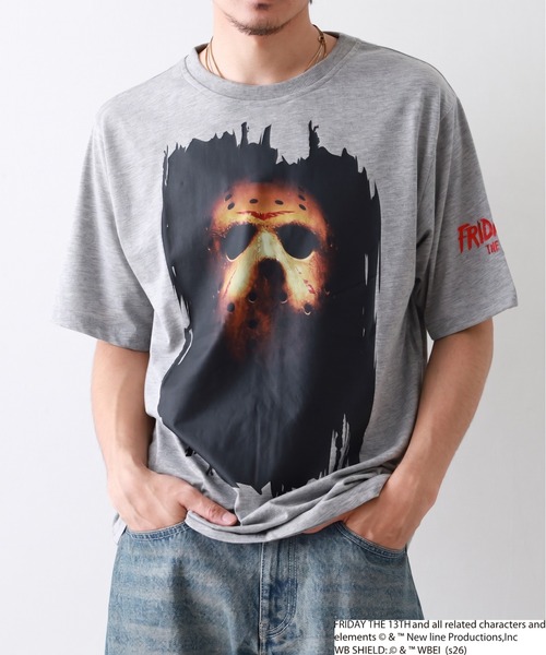 FUNALIVE(ファンアライブ)の「FRIDAYTHE13TH/13日の金曜日 ジェイソン 半袖 Tシャツ(Tシャツ/カットソー・メンズ・ブラック系2/グレー系2/ブラック系1/グレー系1・LL/L/M)」の12枚目の写真