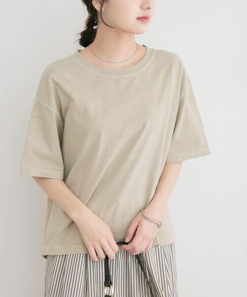 ITEMS URBANRESEARCH(アイテムズ アーバンリサーチ)の「ピグメント半袖Tシャツ(Tシャツ/カットソー・レディース・ブルー/チャコールグレー/ベージュ・FREE)」の11枚目の写真