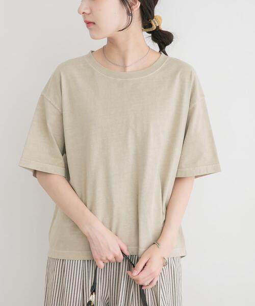 ITEMS URBANRESEARCH(アイテムズ アーバンリサーチ)の「ピグメント半袖Tシャツ(Tシャツ/カットソー・レディース・ブルー/チャコールグレー/ベージュ・FREE)」の12枚目の写真