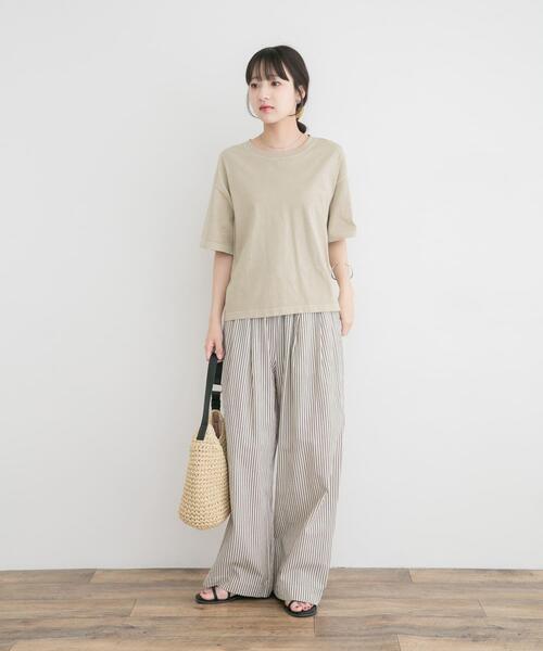 ITEMS URBANRESEARCH(アイテムズ アーバンリサーチ)の「ピグメント半袖Tシャツ(Tシャツ/カットソー・レディース・ブルー/チャコールグレー/ベージュ・FREE)」の15枚目の写真