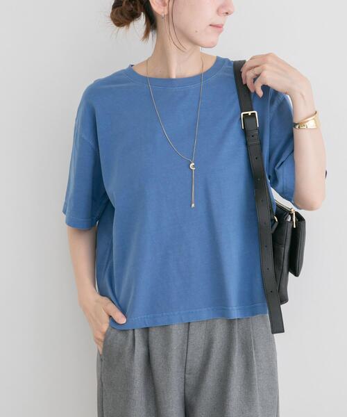 ITEMS URBANRESEARCH(アイテムズ アーバンリサーチ)の「ピグメント半袖Tシャツ(Tシャツ/カットソー・レディース・ブルー/チャコールグレー/ベージュ・FREE)」の18枚目の写真