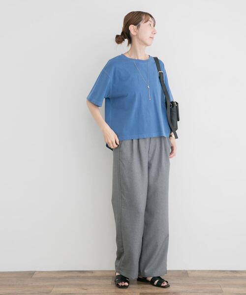 ITEMS URBANRESEARCH(アイテムズ アーバンリサーチ)の「ピグメント半袖Tシャツ(Tシャツ/カットソー・レディース・ブルー/チャコールグレー/ベージュ・FREE)」の20枚目の写真