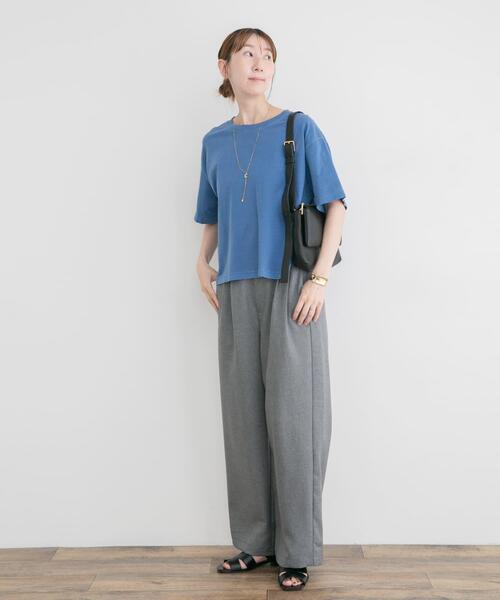 ITEMS URBANRESEARCH(アイテムズ アーバンリサーチ)の「ピグメント半袖Tシャツ(Tシャツ/カットソー・レディース・ブルー/チャコールグレー/ベージュ・FREE)」の21枚目の写真