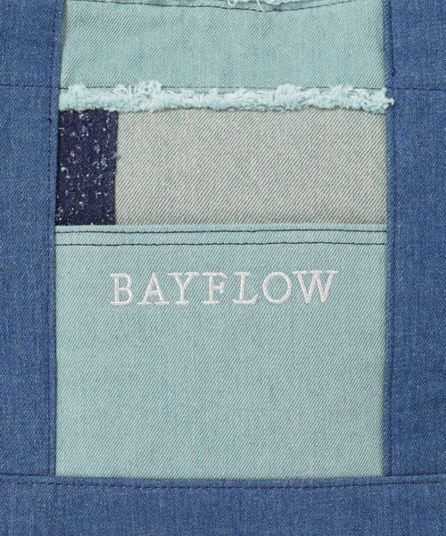 BAYFLOW（ベイフロー）の「[A4サイズ収納可能]Mサイズデニム切替ロゴトート（トートバッグ・レディース・ブラック/ブルー・FREE）」の16枚目の写真