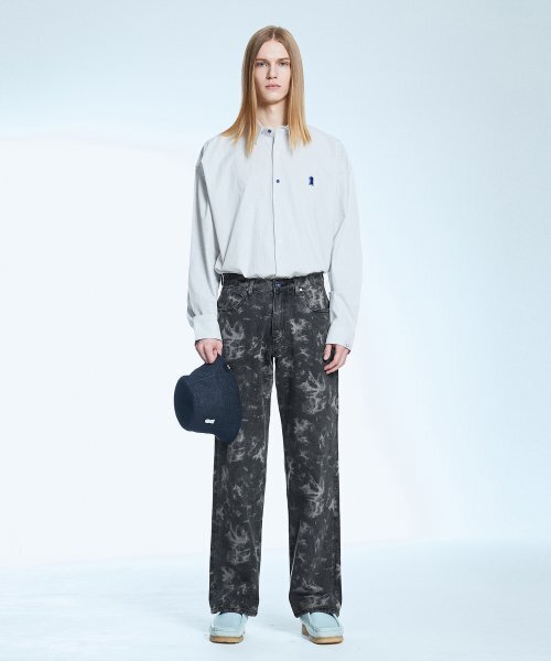 SECONDMONO(セカンドモノローグ)の「スモッグパターンワイドデニムパンツブラックSEPT013BLACK(デニムパンツ・メンズ・その他・28/32/34/26)」の3枚目の写真