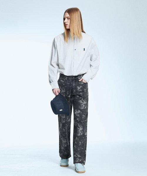 SECONDMONO(セカンドモノローグ)の「スモッグパターンワイドデニムパンツブラックSEPT013BLACK(デニムパンツ・メンズ・その他・28/32/34/26)」の4枚目の写真