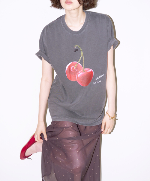 EDIT. FOR LULU(エディットフォールル)の「【SKIN for LULU】 boyfriend tee(Tシャツ/カットソー・レディース・チャコールグレー/グレー・FREE)」の1枚目の写真