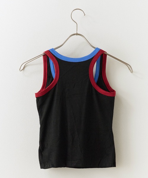 Chick（チック）の「Colorful Print Tank Top / カラフルプリント タンクトップ 夏物 夏服（タンクトップ・レディース・ブラック/ホワイト・FREE）」の3枚目の写真