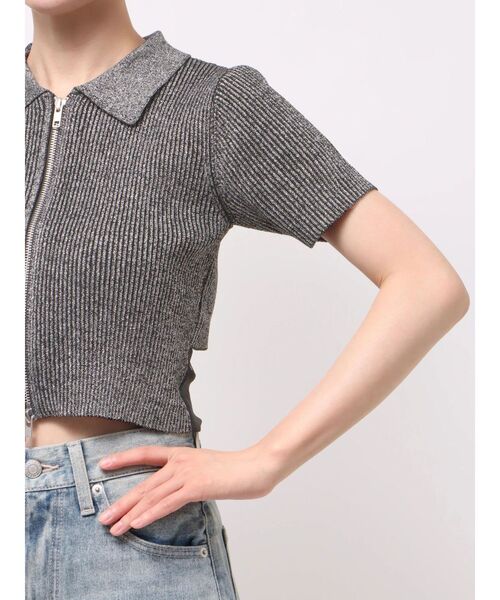 EVRIS(エヴリス)の「ラメZIPバックリボンサマーニットトップス 夏服(ニット/セーター・レディース・ブルー/レッド/ブラック/ホワイト・FREE)」の17枚目の写真