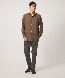 A DAY IN THE LIFE UNITED ARROWS（アデイインザライフユナイテッドアローズ）の「シャンブレーツイル ノープリーツ スラックス-ストレッチ-<A DAY IN THE LIFE>（スラックス）」
