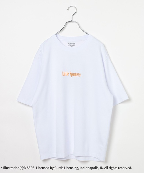GLOBAL WORK(グローバルワーク)の「【The Saturday Evening Post】マイニチタキノウクルーTシャツ/1055053(Tシャツ/カットソー・メンズ・ホワイト/ブラック/チャコールグレー/オフホワイト・LARGE/SMALL/MEDIUM/X-LARGE)」の2枚目の写真