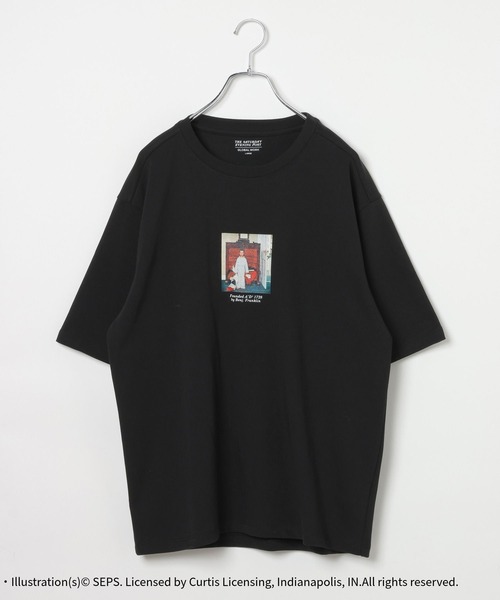 GLOBAL WORK(グローバルワーク)の「【The Saturday Evening Post】マイニチタキノウクルーTシャツ/1055053(Tシャツ/カットソー・メンズ・ホワイト/ブラック/チャコールグレー/オフホワイト・LARGE/SMALL/MEDIUM/X-LARGE)」の3枚目の写真