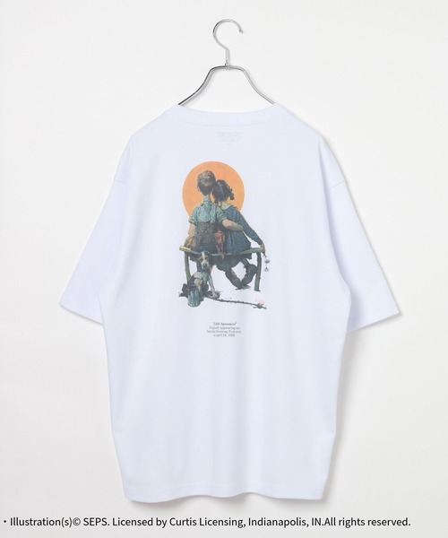 GLOBAL WORK(グローバルワーク)の「【The Saturday Evening Post】マイニチタキノウクルーTシャツ/1055053(Tシャツ/カットソー・メンズ・ホワイト/ブラック/チャコールグレー/オフホワイト・LARGE/SMALL/MEDIUM/X-LARGE)」の5枚目の写真