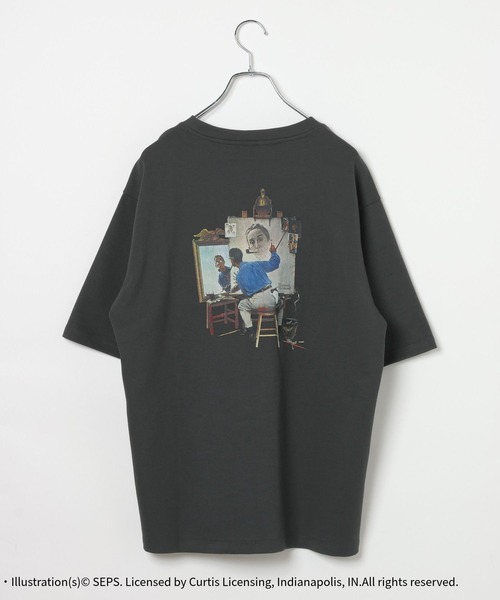 GLOBAL WORK(グローバルワーク)の「【The Saturday Evening Post】マイニチタキノウクルーTシャツ/1055053(Tシャツ/カットソー・メンズ・ホワイト/ブラック/チャコールグレー/オフホワイト・LARGE/SMALL/MEDIUM/X-LARGE)」の8枚目の写真