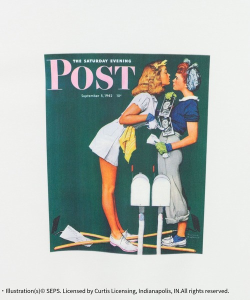 GLOBAL WORK(グローバルワーク)の「【The Saturday Evening Post】マイニチタキノウクルーTシャツ/1055053(Tシャツ/カットソー・メンズ・ホワイト/ブラック/チャコールグレー/オフホワイト・LARGE/SMALL/MEDIUM/X-LARGE)」の15枚目の写真