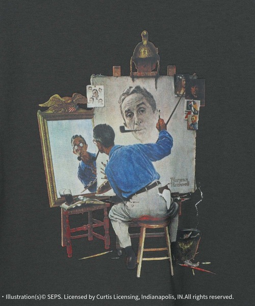 GLOBAL WORK(グローバルワーク)の「【The Saturday Evening Post】マイニチタキノウクルーTシャツ/1055053(Tシャツ/カットソー・メンズ・ホワイト/ブラック/チャコールグレー/オフホワイト・LARGE/SMALL/MEDIUM/X-LARGE)」の20枚目の写真