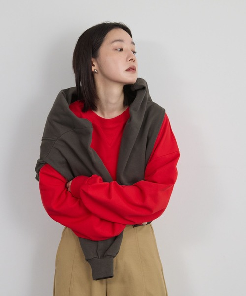STELLA FISH(ステラフィッシュ)の「ショート丈スウェット(スウェット・レディース・レッド/杢グレー/チャコールグレー・FREE)」の12枚目の写真