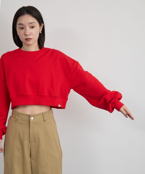 STELLA FISH(ステラフィッシュ)の「ショート丈スウェット(スウェット・レディース・レッド/杢グレー/チャコールグレー・FREE)」の22枚目の写真