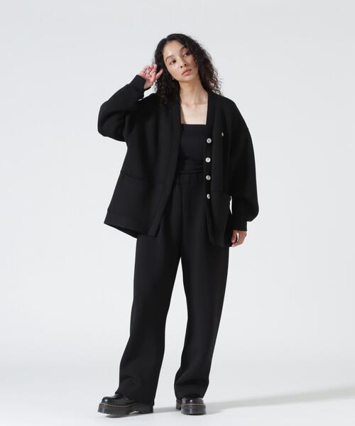 YENN（イエン）の「YENN（イエン）SPONDISH TUCK PANTS/SETUP可（その他パンツ・レディース・グレー/ブラック・36/38）」の3枚目の写真