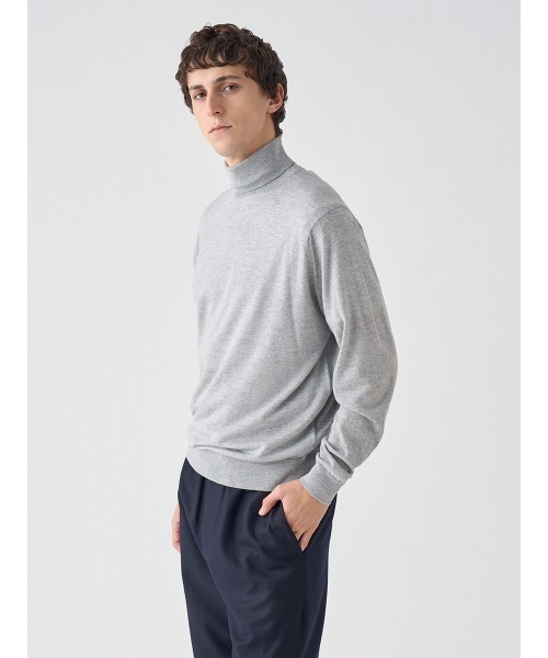JOHN SMEDLEY(ジョンスメドレー)の「タートルネック長袖ニットプルオーバー(ニット/セーター・メンズ・グレー系その他4・M)」の1枚目の写真