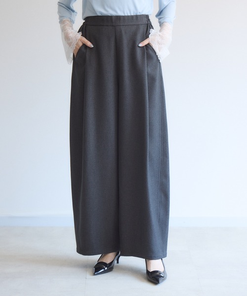 Paradise Picnic(パラダイスピクニック)の「cloche 機能素材カーブパンツ(その他パンツ・レディース・ブラウン/チャコールグレー・FREE)」の2枚目の写真