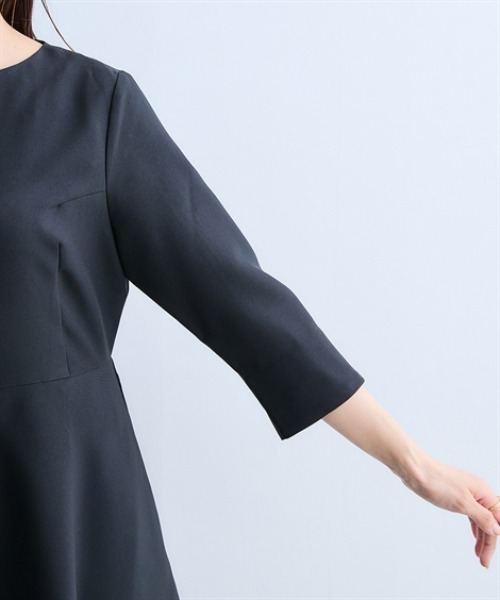 7days Life Styling(セブンデイズライフスタイリング)の「レース襟ウエスト切替フレアワンピース(ワンピース・レディース・ブラック/ネイビー・M/L/LL/3L/S)」の18枚目の写真