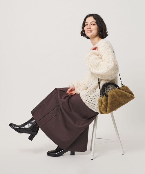 BEAUTY&YOUTH UNITED ARROWS(ビューティーアンドユースユナイテッドアローズ)の「ファーライク 2WAY スクエア トートバッグ(ショルダーバッグ・レディース・ベージュ/その他2/その他1・FREE)」の5枚目の写真