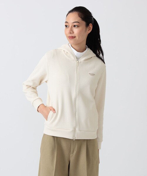 BEAMS GOLF(ビームスゴルフ)の「PURPLE LABEL / ボンディングジャージ フルジップ パーカー(スウェット・レディース・ネイビー/ホワイト系その他5・L/M/S)」の16枚目の写真