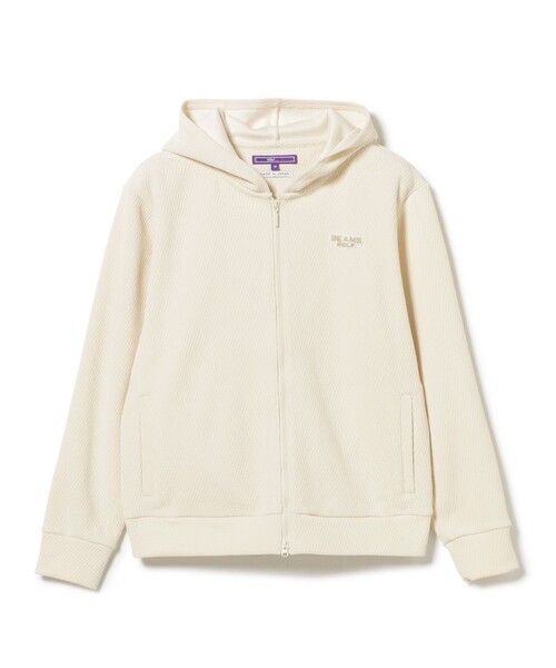 BEAMS GOLF(ビームスゴルフ)の「PURPLE LABEL / ボンディングジャージ フルジップ パーカー(スウェット・レディース・ネイビー/ホワイト系その他5・L/M/S)」の3枚目の写真
