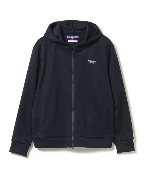 BEAMS GOLF(ビームスゴルフ)の「PURPLE LABEL / ボンディングジャージ フルジップ パーカー(スウェット・レディース・ネイビー/ホワイト系その他5・L/M/S)」の9枚目の写真
