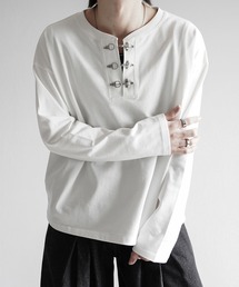 ELLUV | 【ELLUV/エルヴ】ファインコットン ファイヤーマンバックルヘンリーネックロンT(Tシャツ/カットソー)