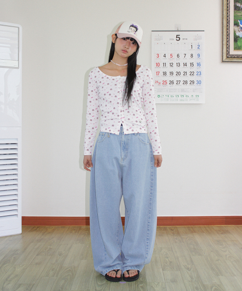 RONRON（ロンロン）の「BETTY BOOP HEART POCKET DENIM LIGHT BLUE（デニムパンツ・レディース・その他・SMALL/MEDIUM）」の4枚目の写真