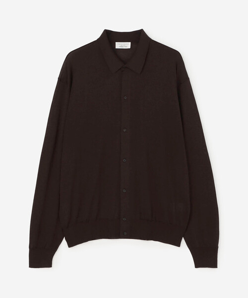 ROBERTO COLLINA(ロベルトコリーナ)の「roberto collina | 〈別注〉メリノウール ニットシャツカーディガン MEN(ニット/セーター・メンズ・ブラウン系その他/グレー系その他・48/50)」の1枚目の写真