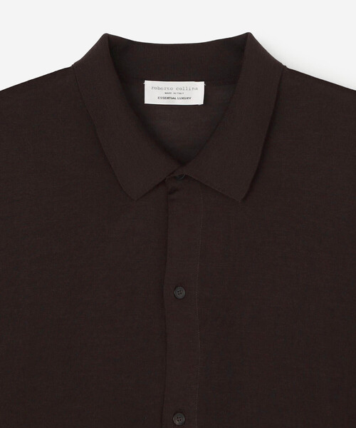 ROBERTO COLLINA(ロベルトコリーナ)の「roberto collina | 〈別注〉メリノウール ニットシャツカーディガン MEN(ニット/セーター・メンズ・ブラウン系その他/グレー系その他・48/50)」の5枚目の写真