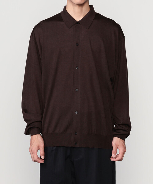 ROBERTO COLLINA(ロベルトコリーナ)の「roberto collina | 〈別注〉メリノウール ニットシャツカーディガン MEN(ニット/セーター・メンズ・ブラウン系その他/グレー系その他・48/50)」の9枚目の写真