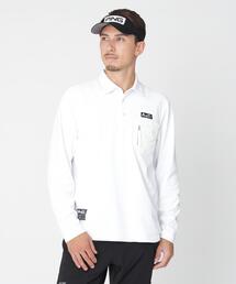 [PING APPAREL] メッシュリバーニット長袖ポロシャツ ＜GOLD＞ (MENS)