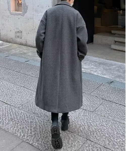 DOUBLE STEAL(ダブルスティール)の「DSオーバーサイズダブルロングコート(その他アウター・メンズ・ブラック/グレー・X-LARGE/MEDIUM/LARGE)」の10枚目の写真