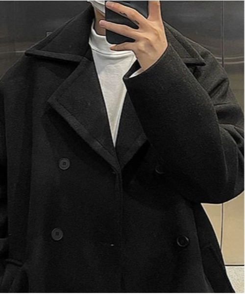 DOUBLE STEAL(ダブルスティール)の「DSオーバーサイズダブルロングコート(その他アウター・メンズ・ブラック/グレー・X-LARGE/MEDIUM/LARGE)」の6枚目の写真