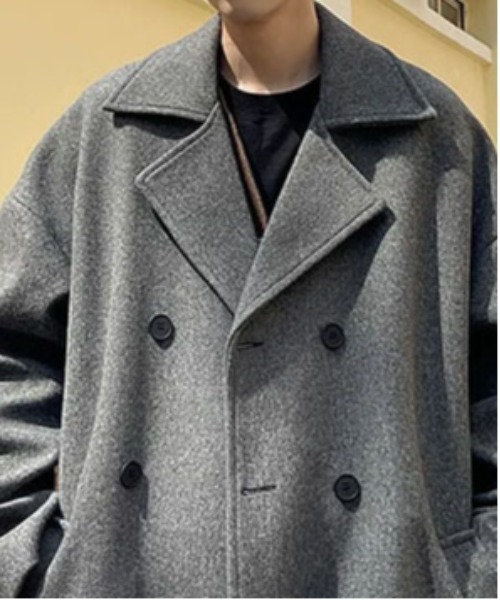 DOUBLE STEAL(ダブルスティール)の「DSオーバーサイズダブルロングコート(その他アウター・メンズ・ブラック/グレー・X-LARGE/MEDIUM/LARGE)」の9枚目の写真