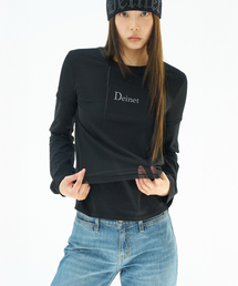 SEE-THROUGH LAYERED LONG SLEEVE IN BLACK