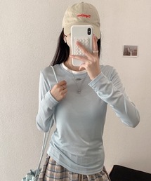 【26年秋冬新作】バイカラー配色リンガー長袖Tシャツ