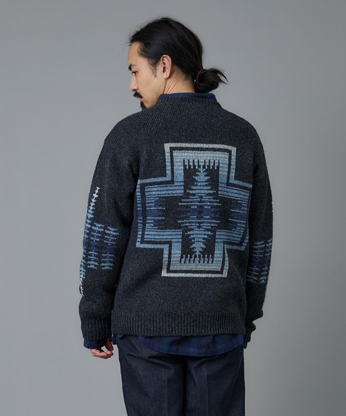 PENDLETON(ペンドルトン)の「PENDLETON/ペンドルトン シェットランドウール クルーネック(ニット/セーター・メンズ・タン/ブラック/ヘザーグレー・SMALL/LARGE/MEDIUM)」の1枚目の写真
