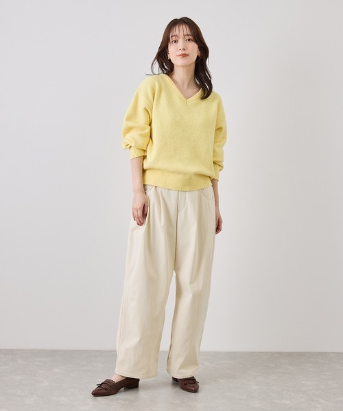 ROPE' PICNIC（ロペピクニック）の「取り外し可能ラッフル フリル ニット プルオーバー（ニット/セーター・レディース・グレー/ホワイト系その他5/ベージュ/ラベンダー/イエロー系その他・FREE）」の6枚目の写真