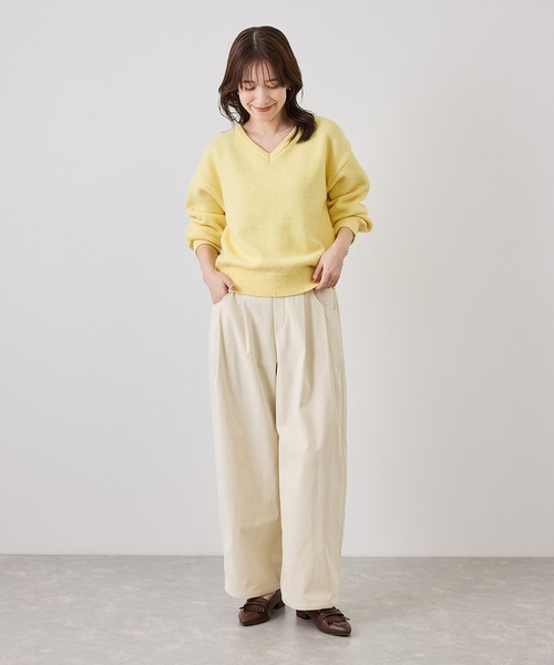ROPE' PICNIC（ロペピクニック）の「取り外し可能ラッフル フリル ニット プルオーバー（ニット/セーター・レディース・グレー/ホワイト系その他5/ベージュ/ラベンダー/イエロー系その他・FREE）」の7枚目の写真