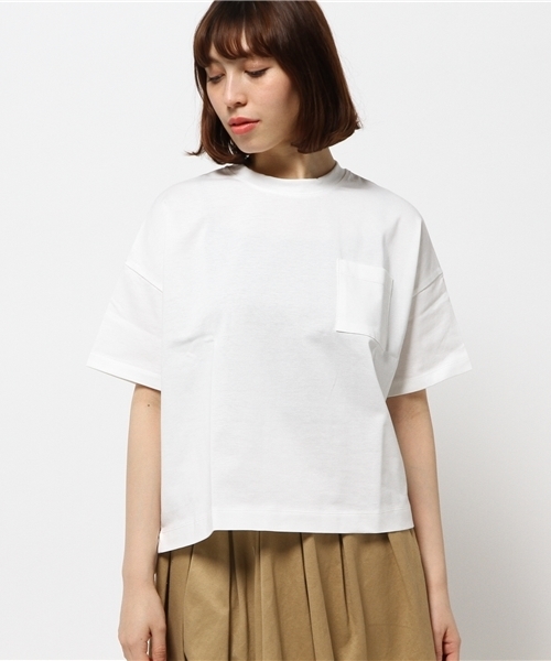 AMERICAN RAG CIE(アメリカンラグシー)の「クルーネック半袖ポケットTシャツ(Tシャツ/カットソー・レディース・ホワイト/ブラック/ブルー・FREE)」の4枚目の写真