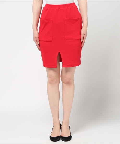 WEGO（ウィゴー）の「WEGO/ポケットスリットタイトスカート（スカート・レディース・レッド/ブラック・FREE）」の3枚目の写真