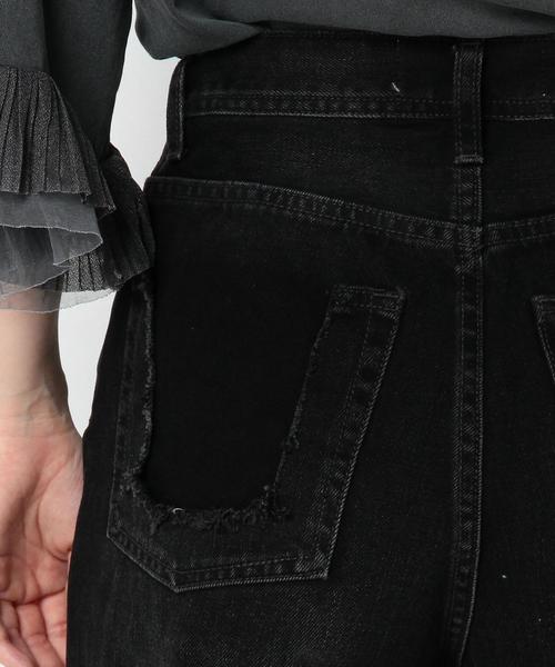 Another Edition（アナザーエディション）の「ダメージブラックデニムショートパンツ/AEBC DAMAGE BLK/DNM SRT◆（デニムパンツ・レディース・ブラック・SMALL/MEDIUM）」の11枚目の写真