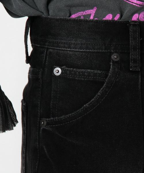 Another Edition（アナザーエディション）の「ダメージブラックデニムショートパンツ/AEBC DAMAGE BLK/DNM SRT◆（デニムパンツ・レディース・ブラック・SMALL/MEDIUM）」の12枚目の写真